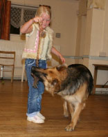 Child & Dog playing