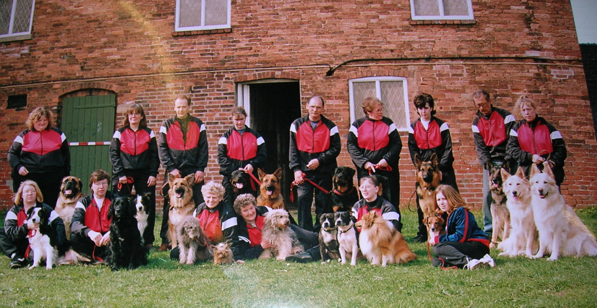 Most of the Dogs and handlers from one of the original Old Park Farm Dog Display Team